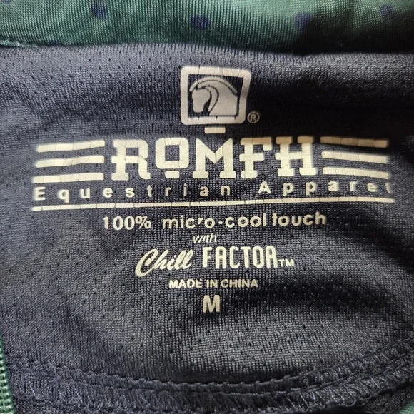 Romfh Pullover Womens Medium Navy Chill Factor Quarter Zip Equestrian‎ Riding - Picture 5 of 11